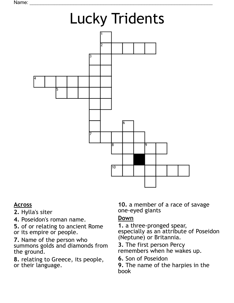 Lucky Tridents Crossword