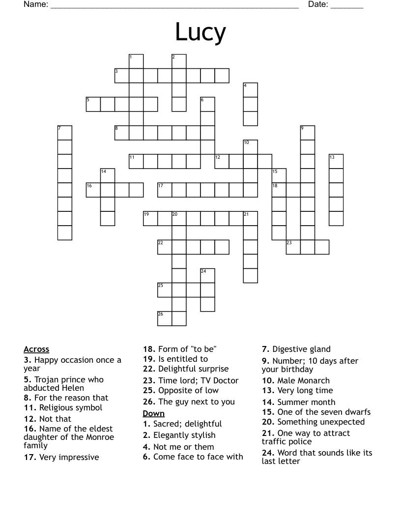 Lucy Crossword