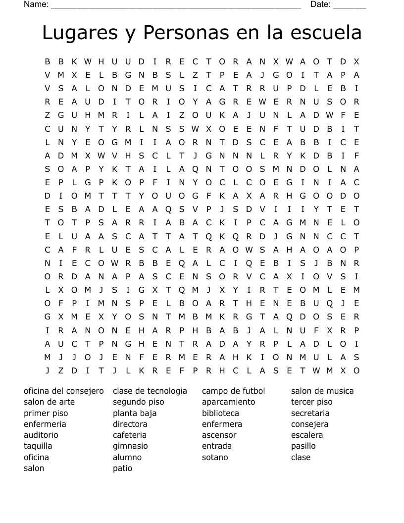 adjetivos Word Search
