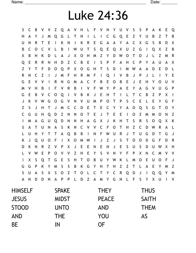 Luke 24:36 Word Search