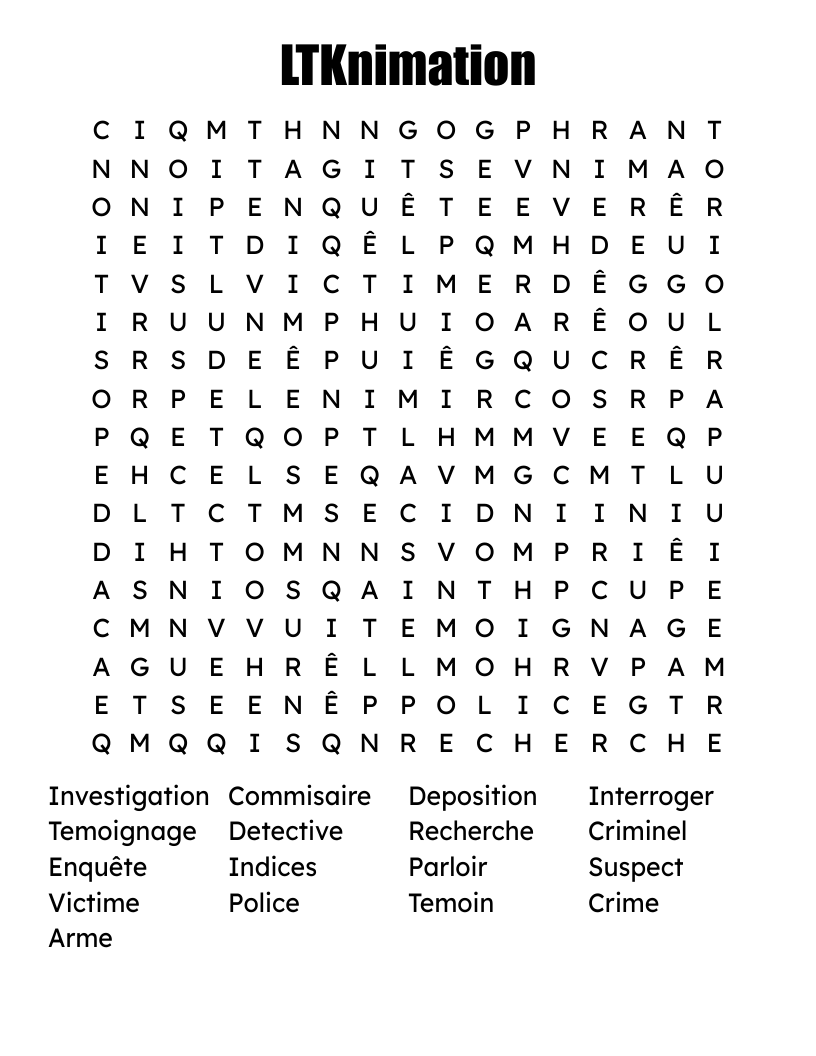 LTKnimation Word Search