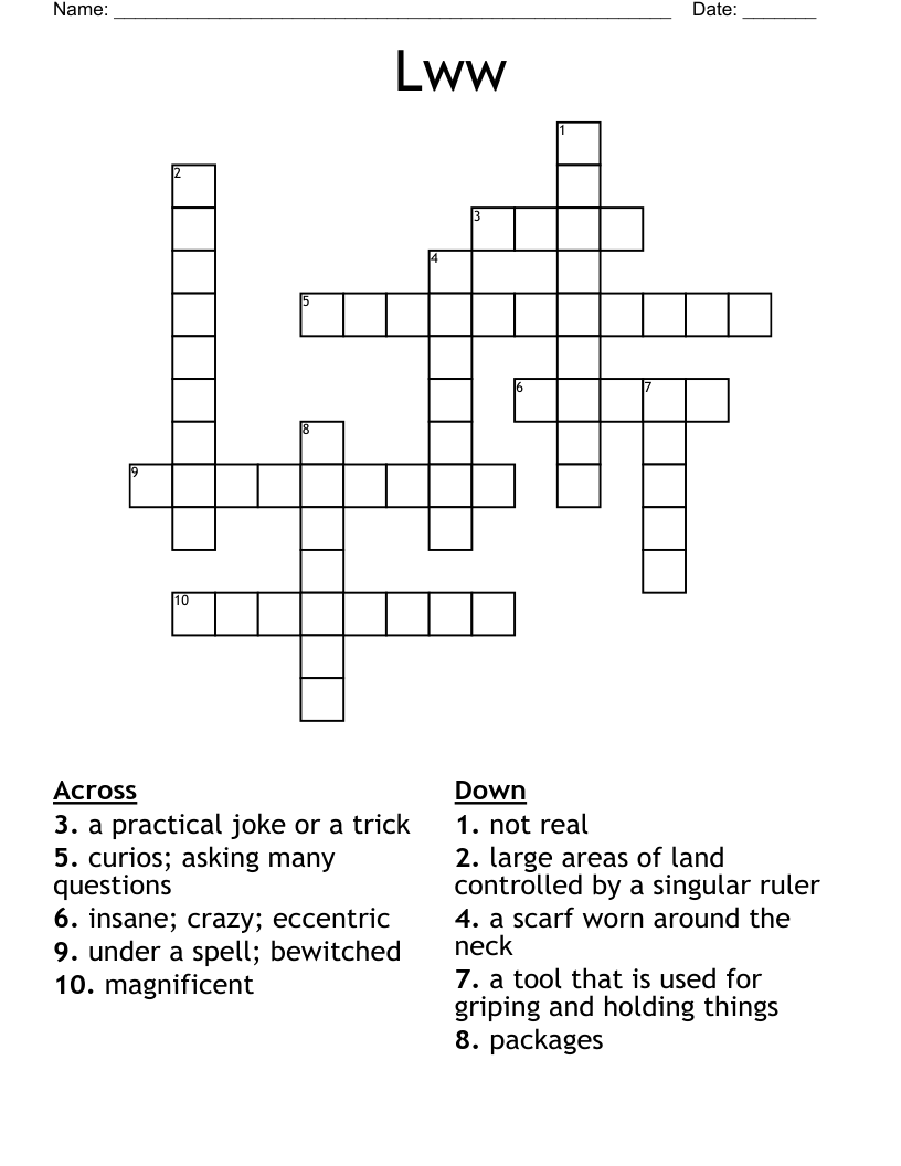 Lww Crossword