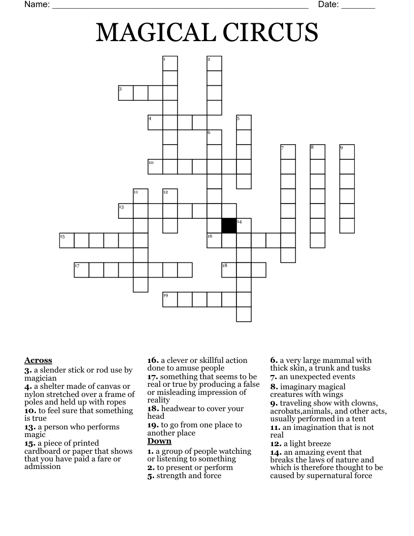 MAGICAL CIRCUS Crossword