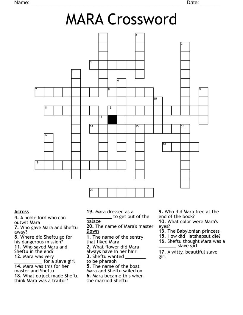 MARA Crossword
