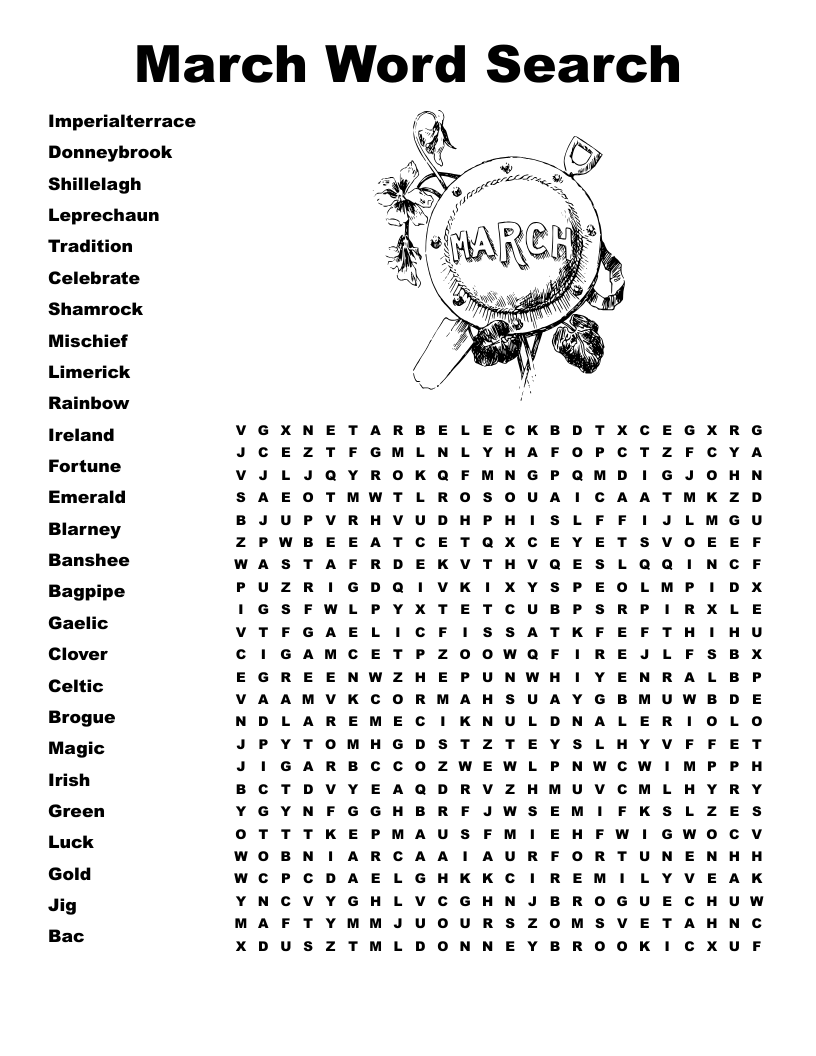 March Word Search
