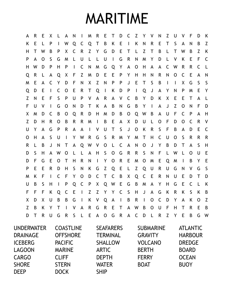 MARITIME Word Search