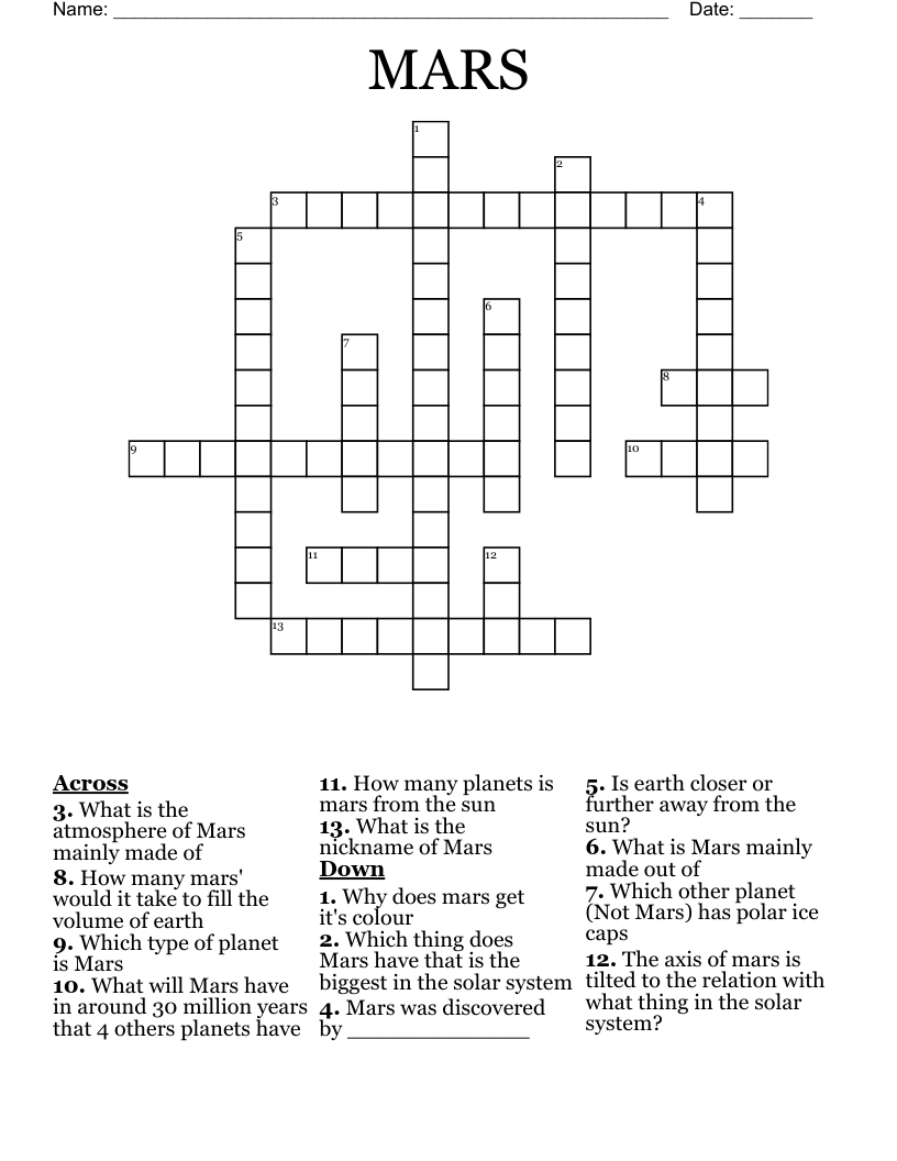 MARS Crossword