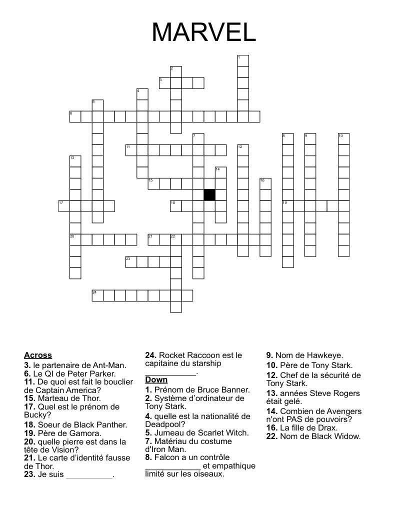 MARVEL Crossword