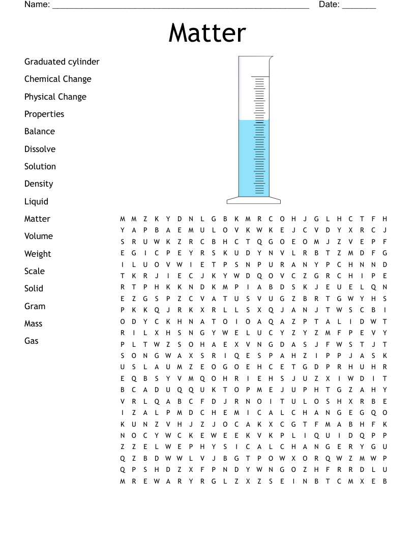 Matter Word Search