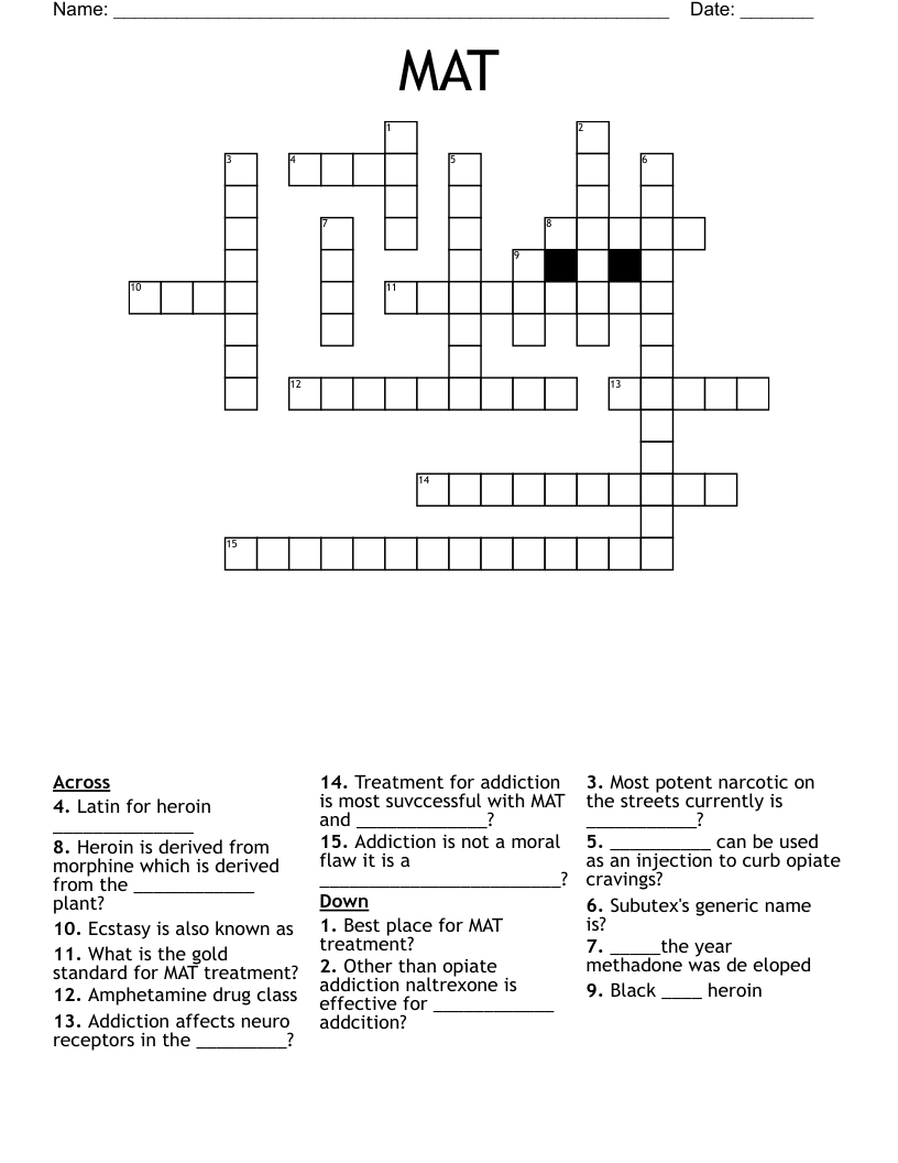 MAT  Crossword