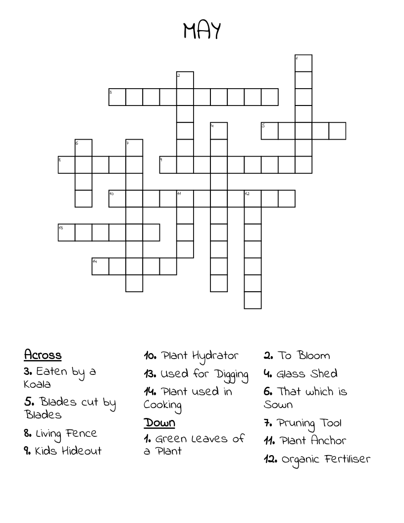 MAY Crossword