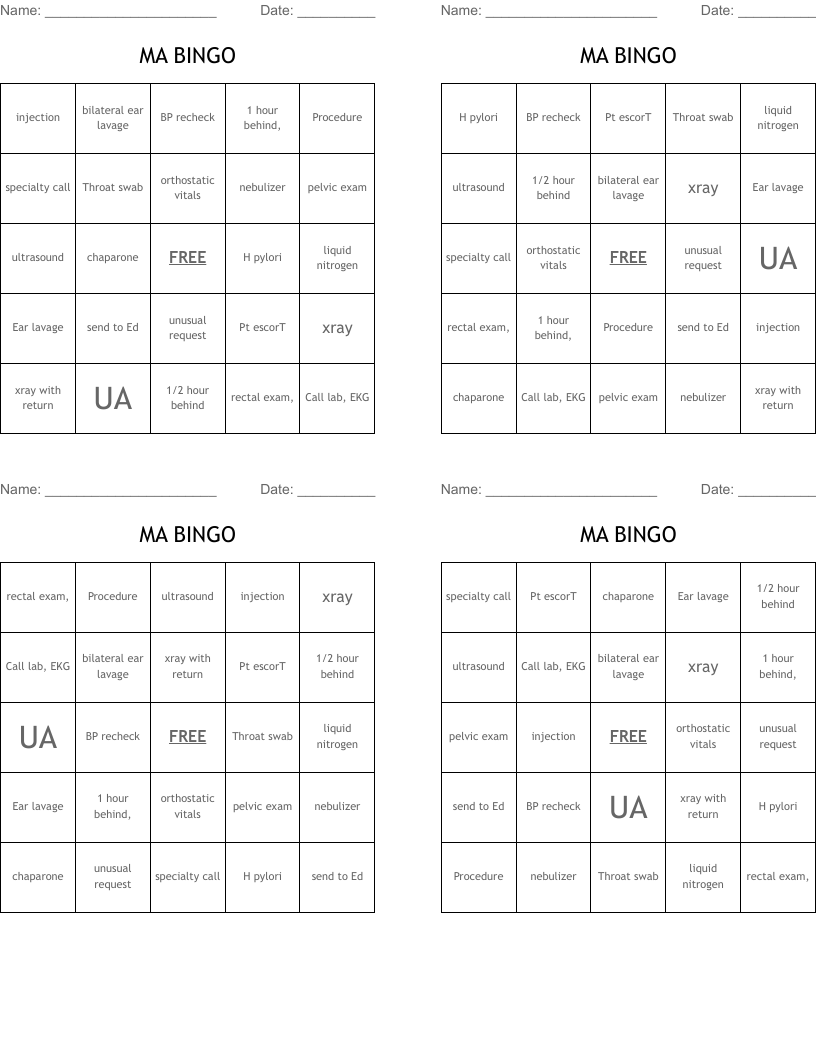 MA BINGO