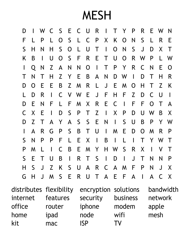 MESH Word Search