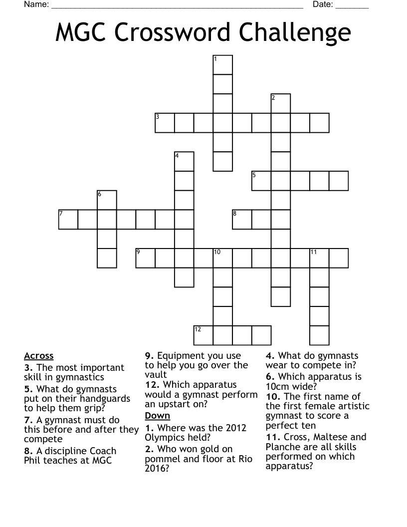 MGC Crossword Challenge