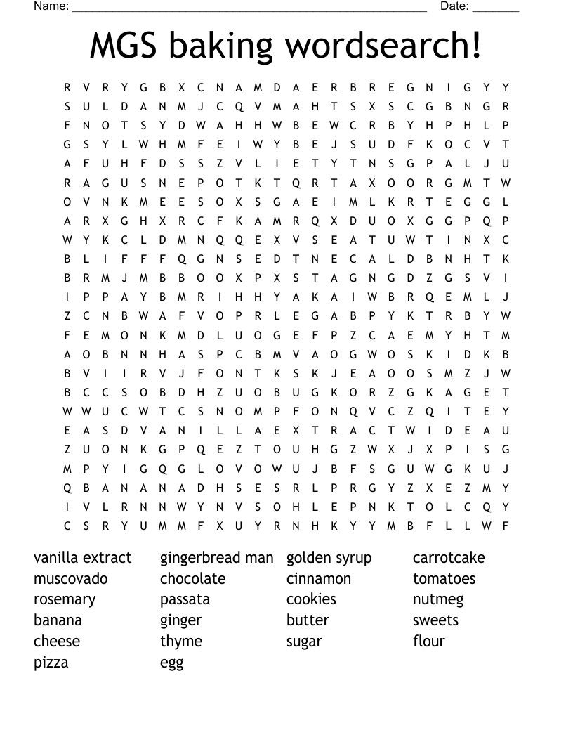 MGS baking wordsearch!