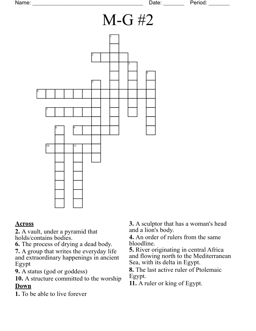 M-G #2 Crossword