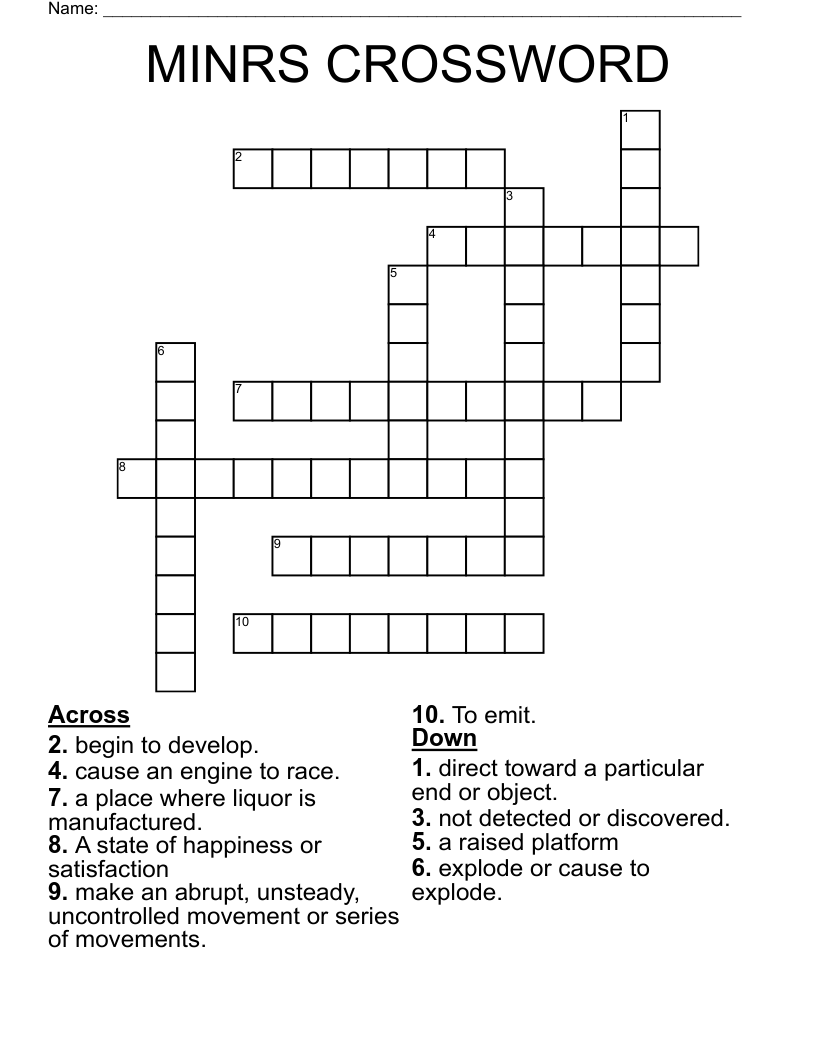 MINRS CROSSWORD