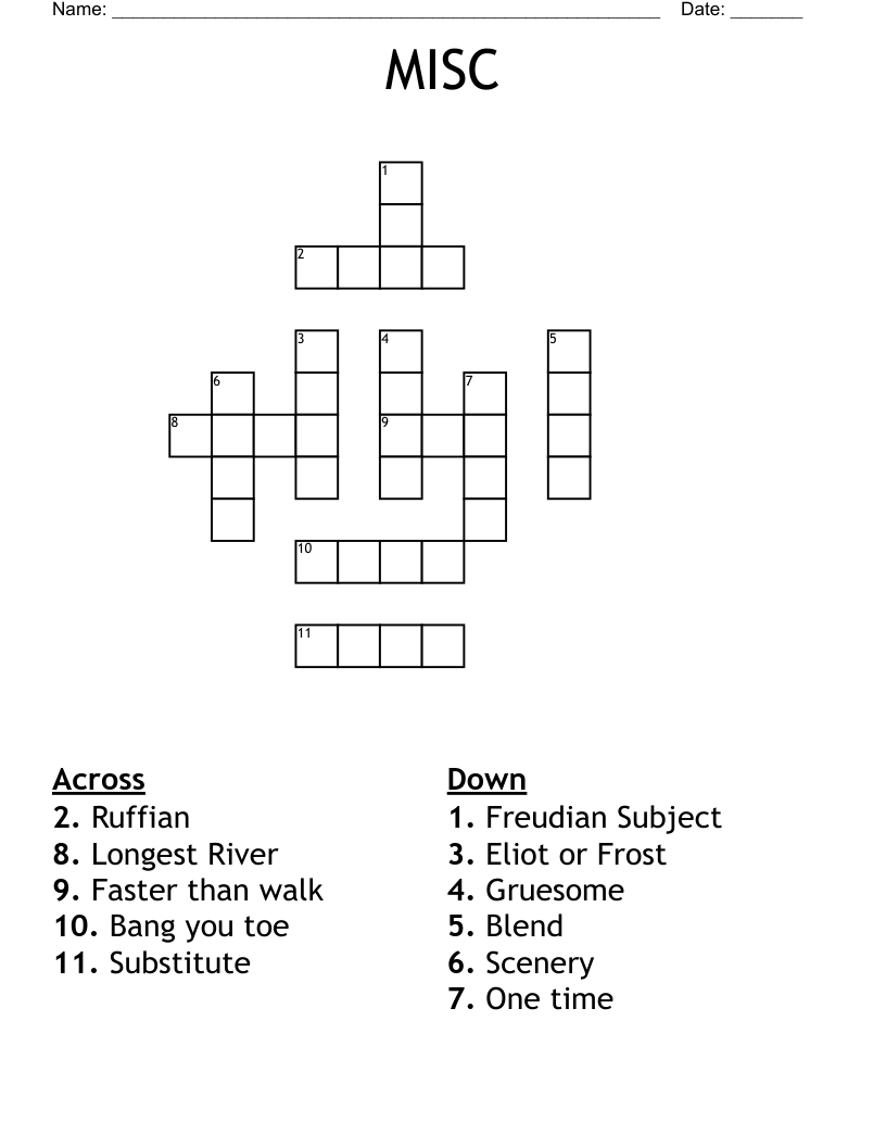 MISC Crossword