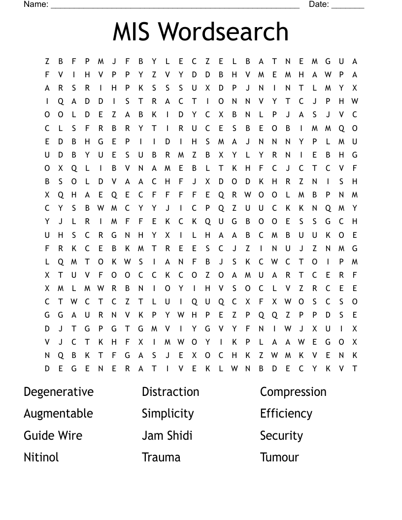MIS Wordsearch 