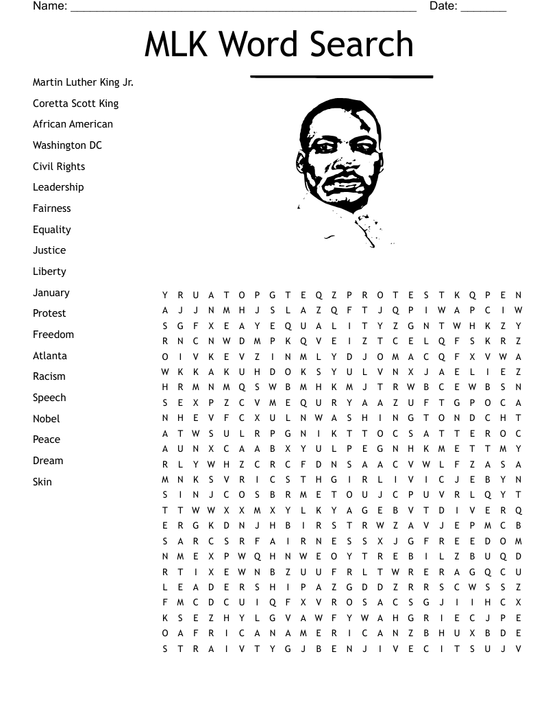 MLK Word Search