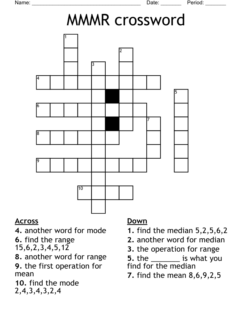 MMMR crossword