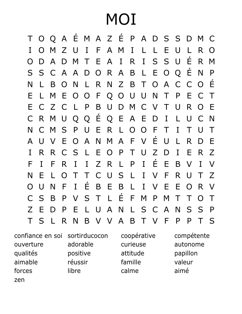 MOI Word Search