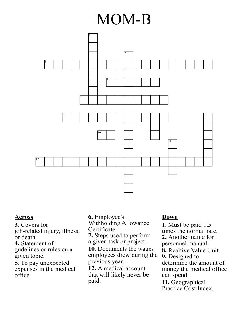 MOM-B Crossword