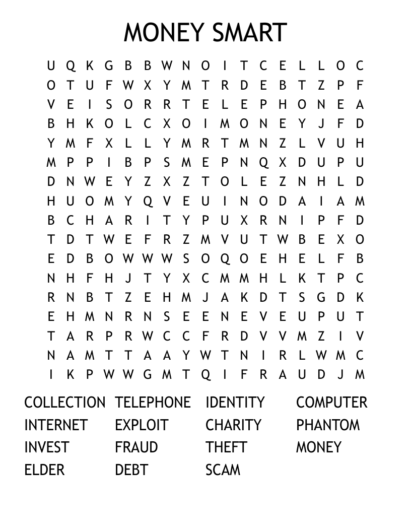 MONEY SMART Word Search