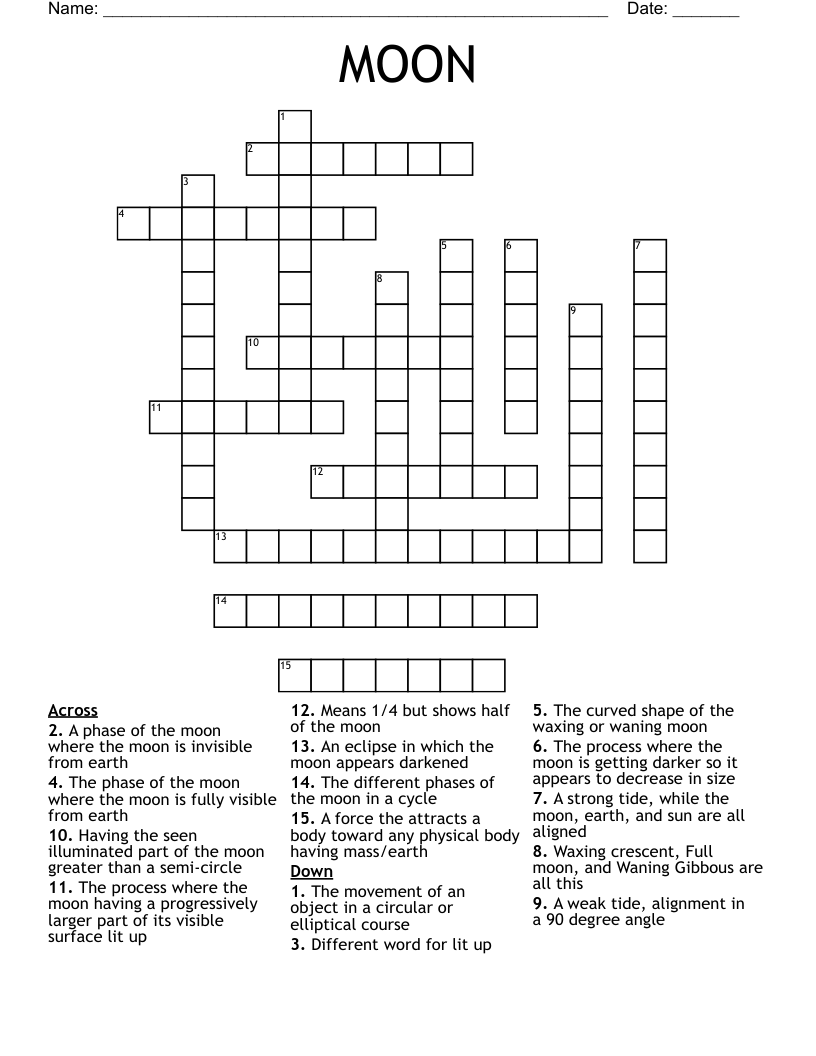MOON Crossword