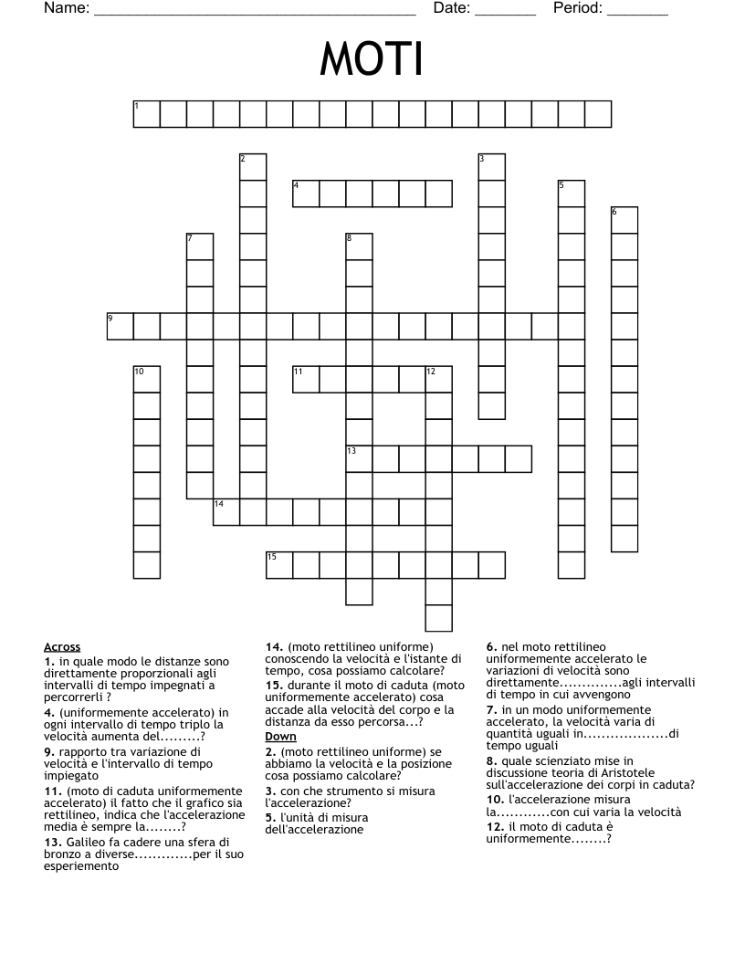 MOTI Crossword