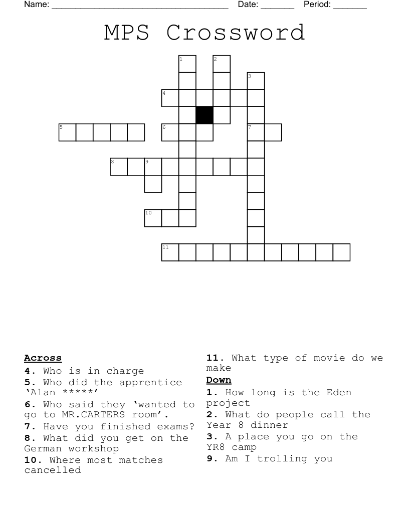 MPS Crossword