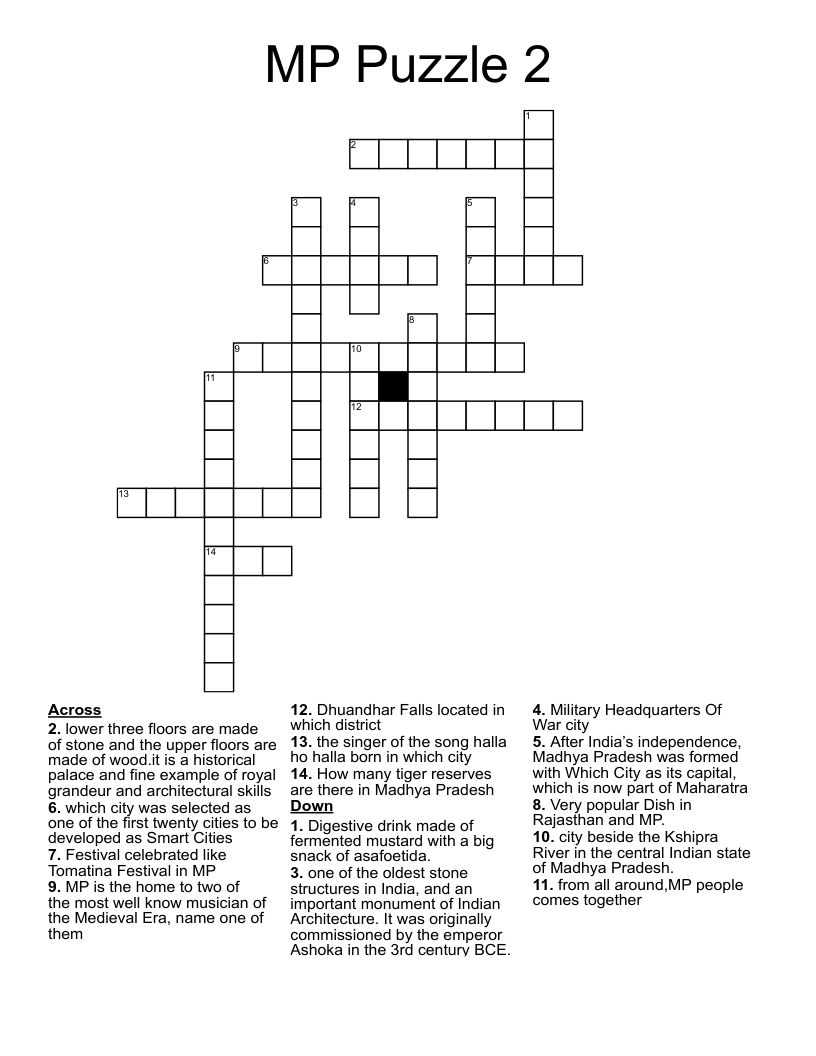 MP Puzzle 2 Crossword