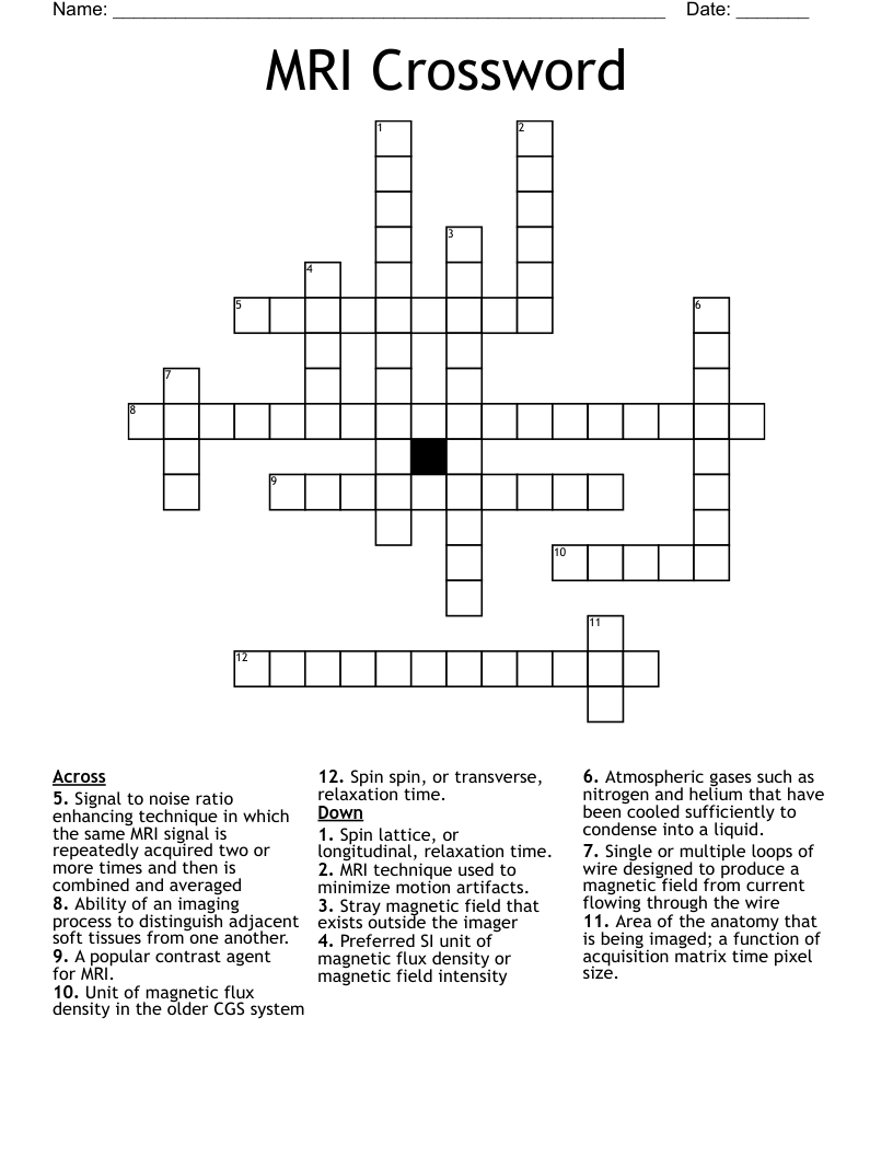 MRI Crossword
