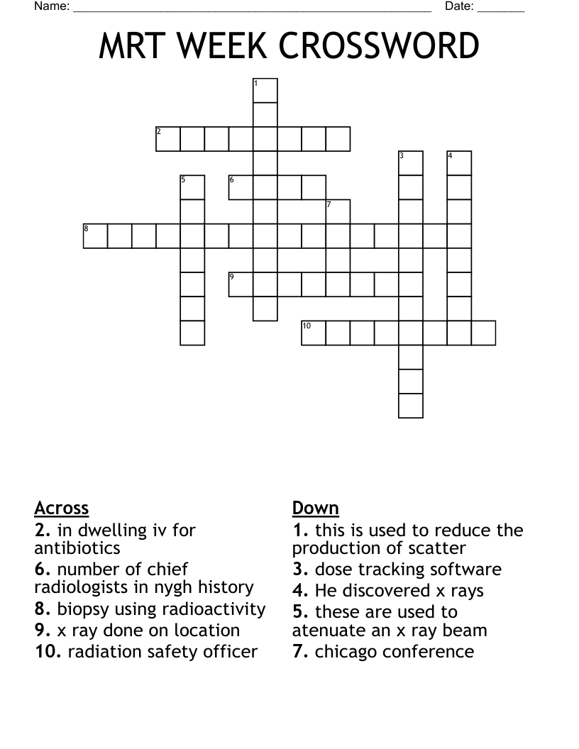 MRT WEEK CROSSWORD