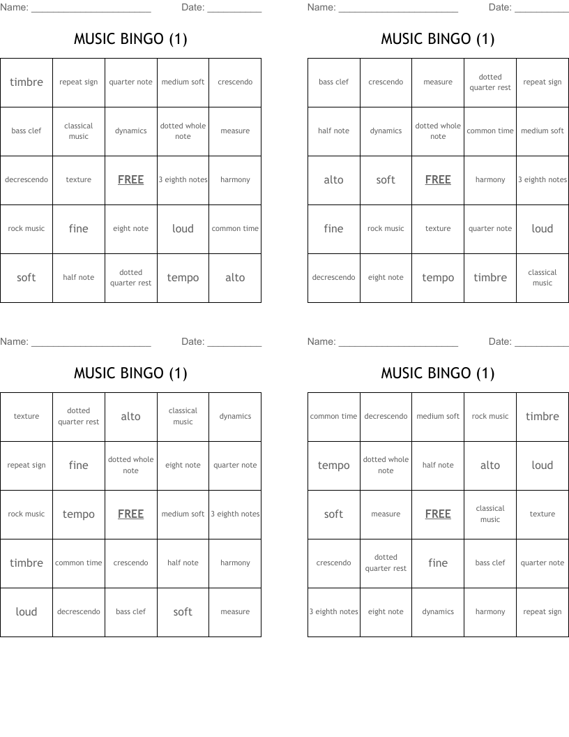 MUSIC BINGO (1) 