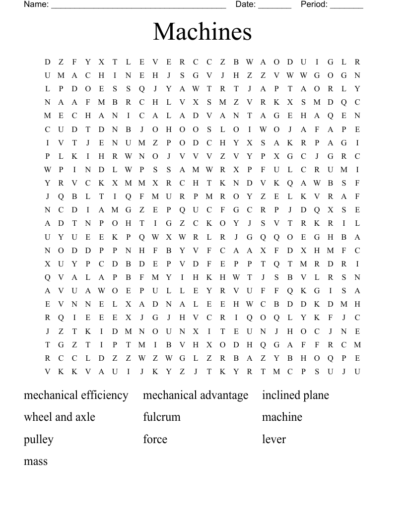 Machines Word Search