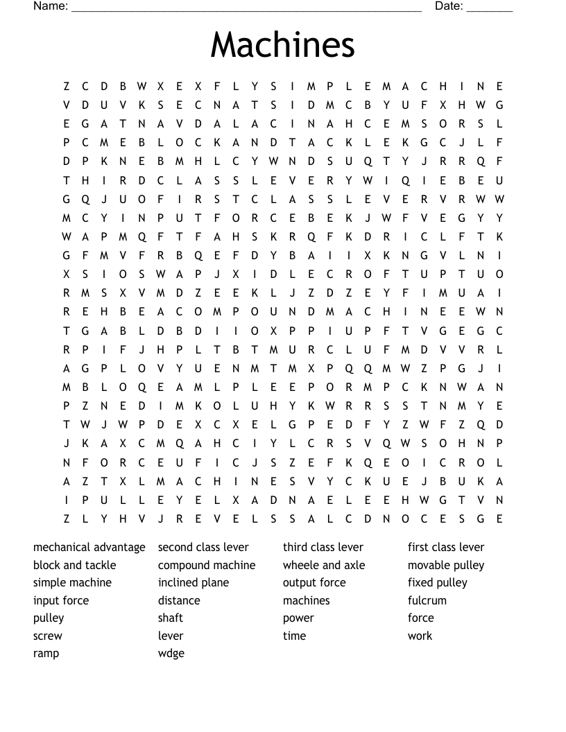 Machines Word Search