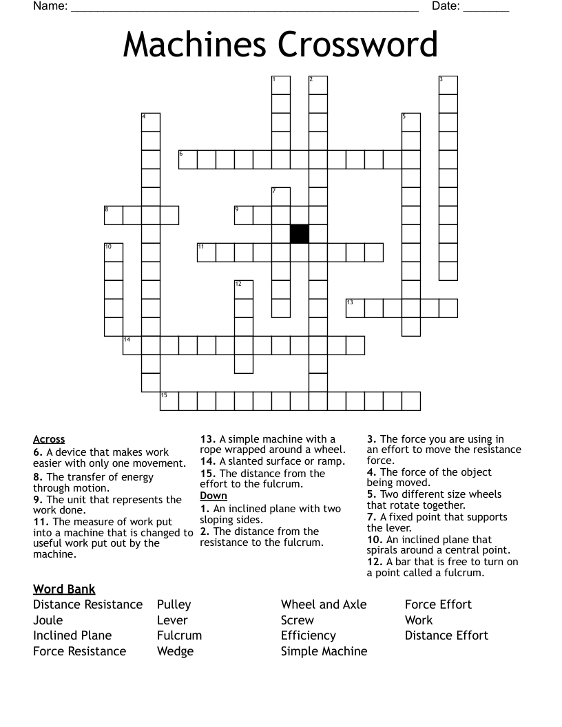 Machines Crossword