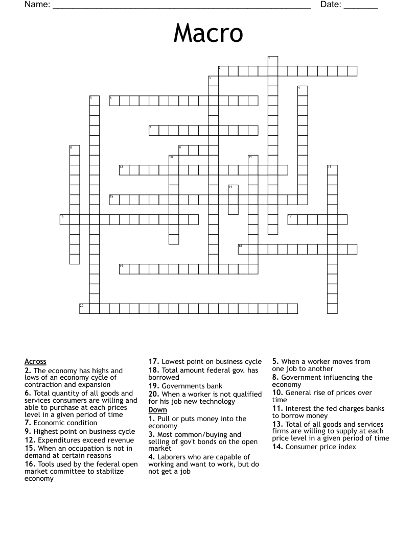 Macro Crossword