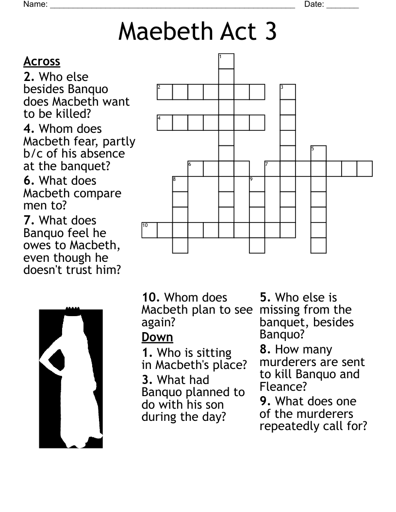 Maebeth Act 3 Crossword