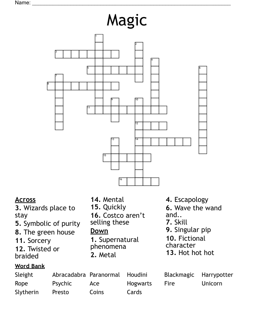 Magic Crossword