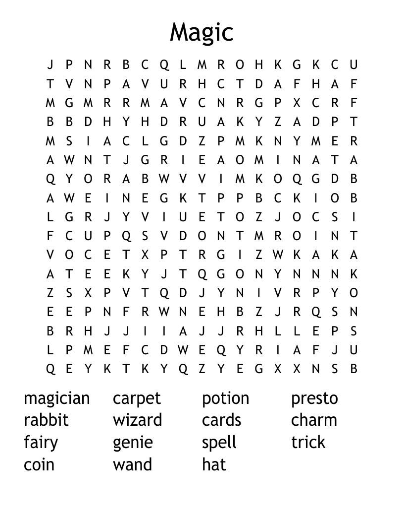 Magic Word Search