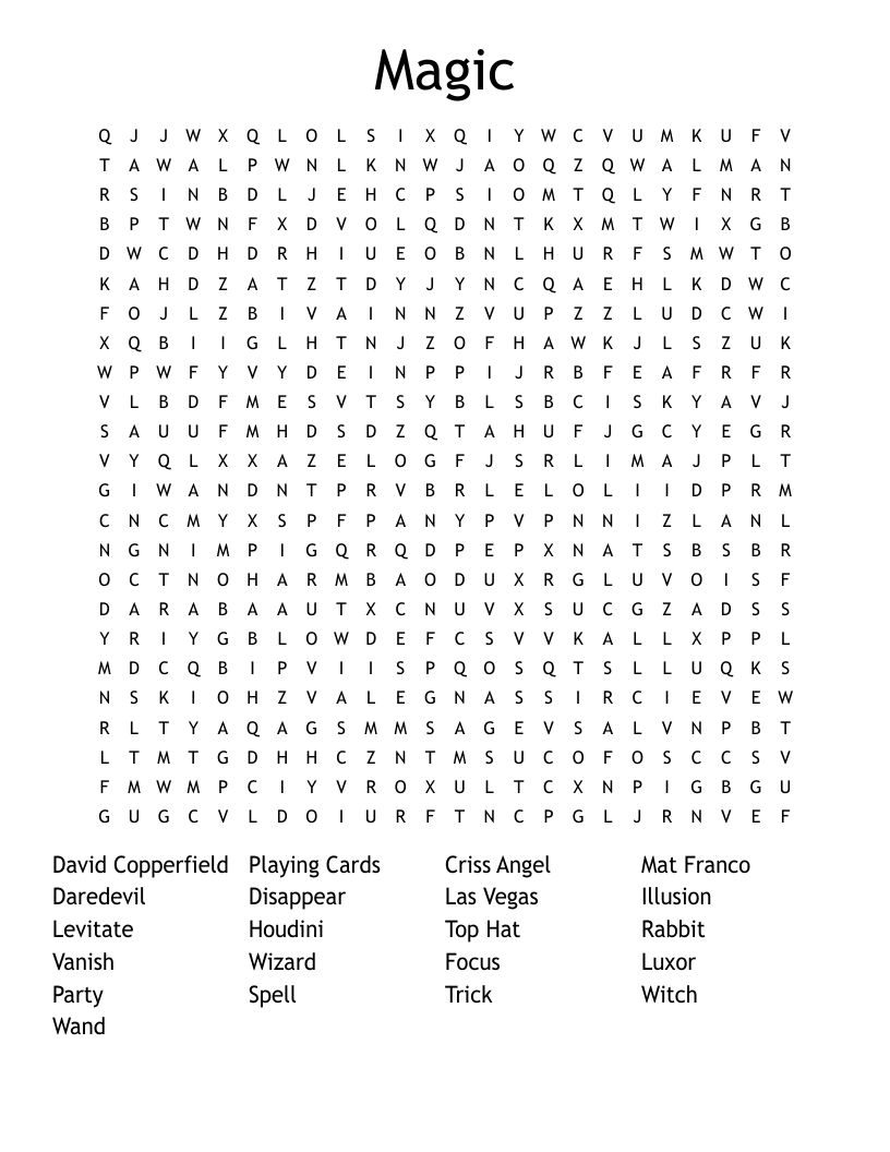 Magic Word Search