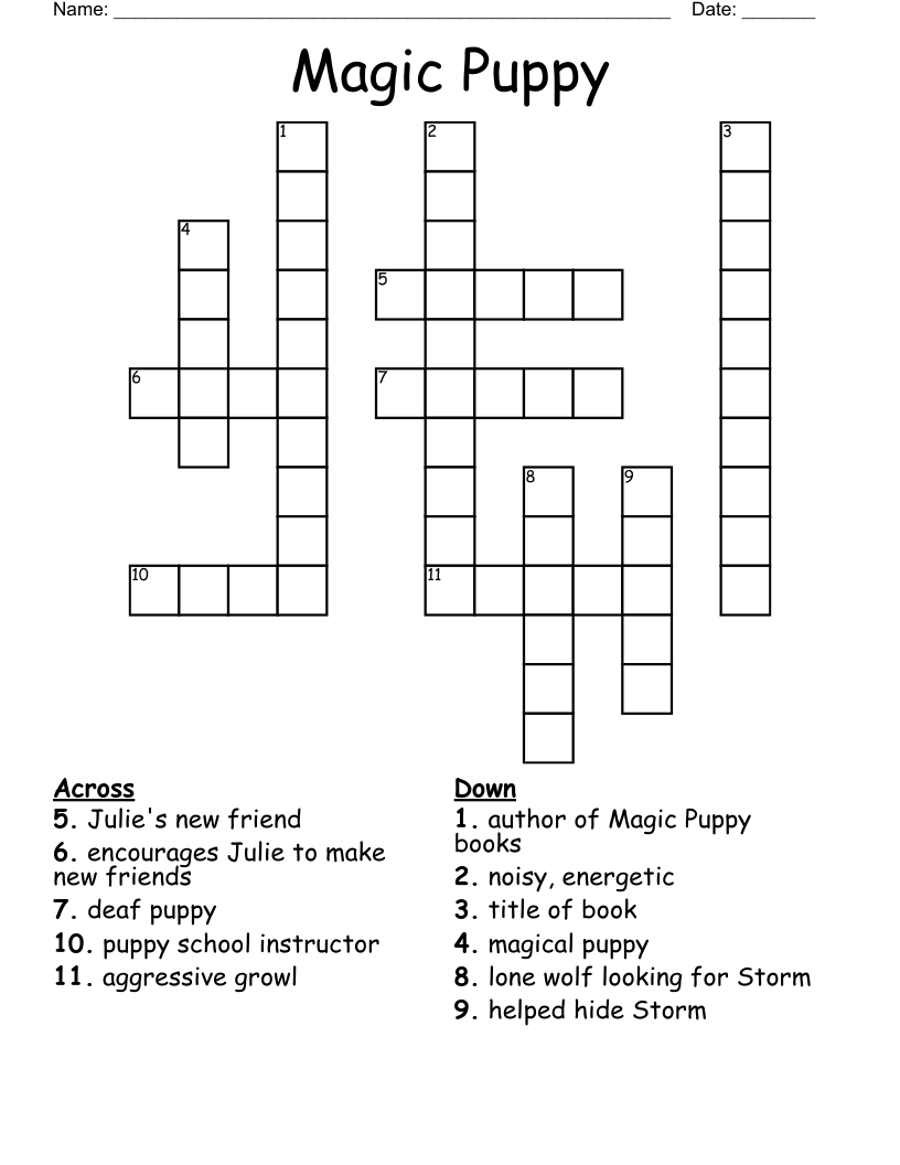 Magic Puppy Crossword