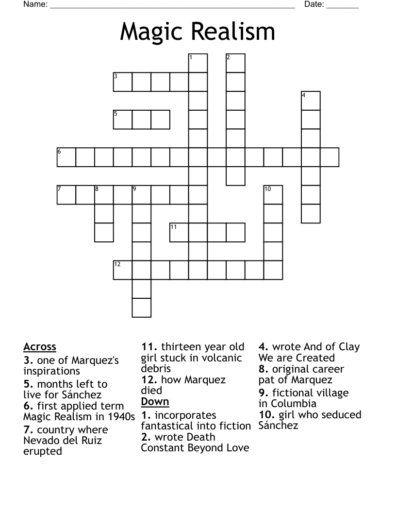Magic Realism Crossword