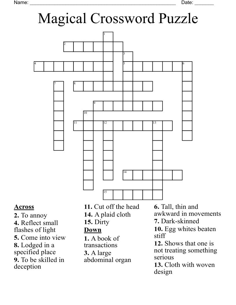 Magical Crossword Puzzle