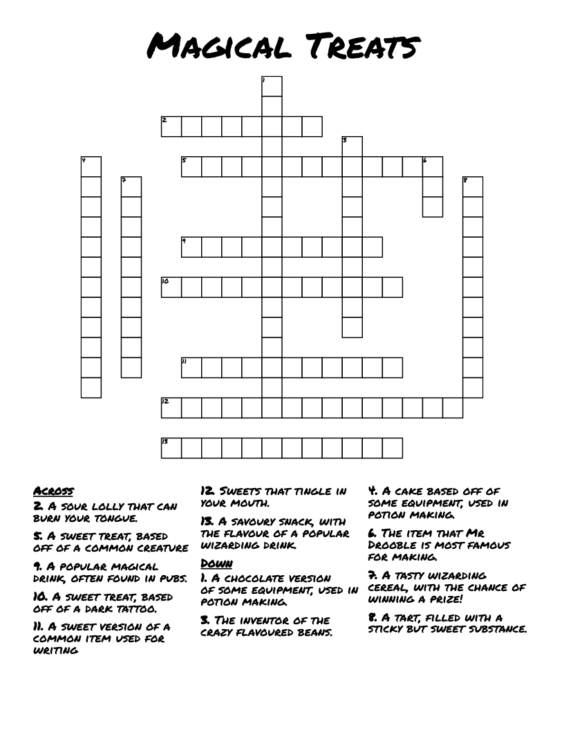 Magical Treats Crossword