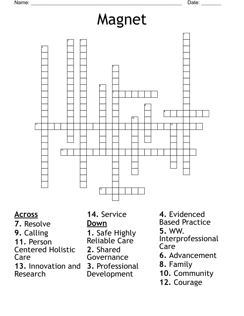 Magnet Crossword