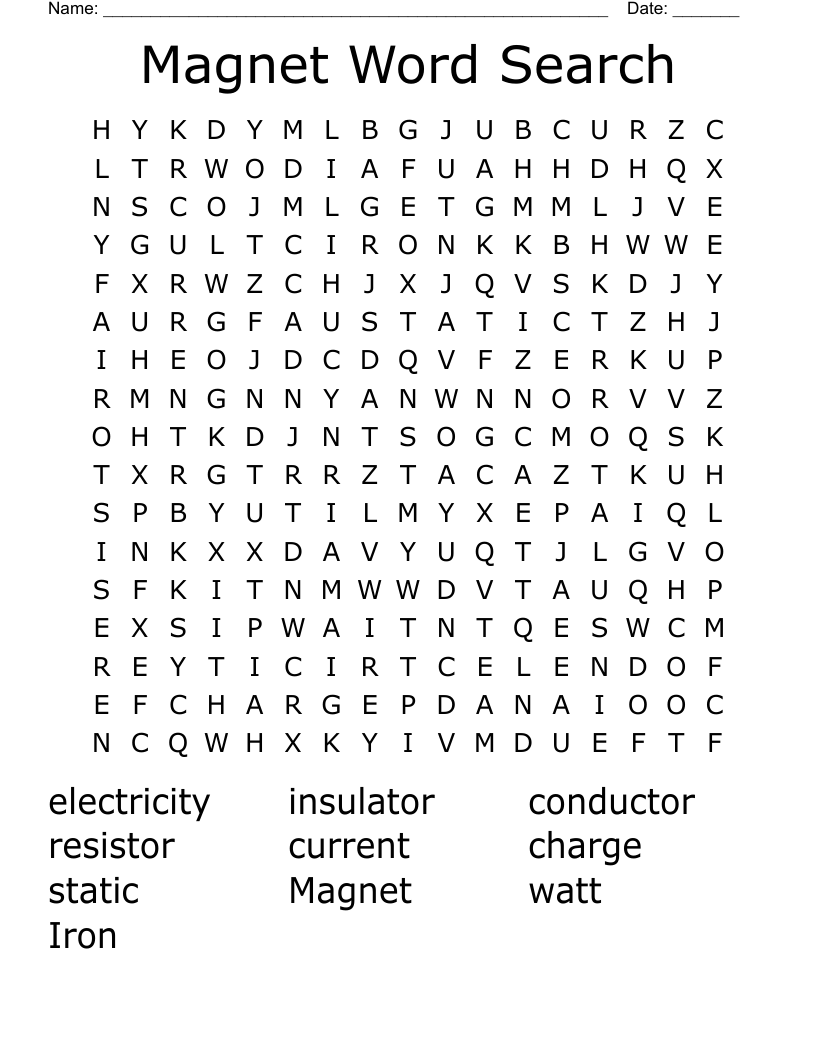 Magnet Word Search