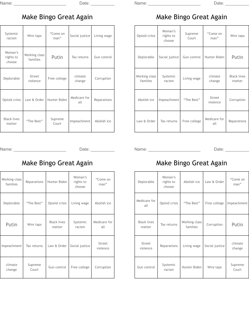 Make Bingo Great Again